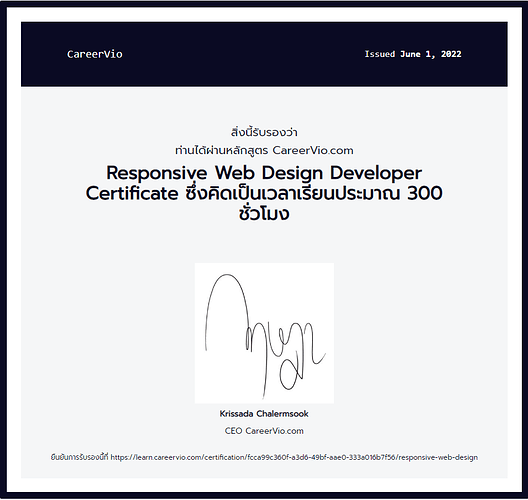 Certificate Responsive Web Design